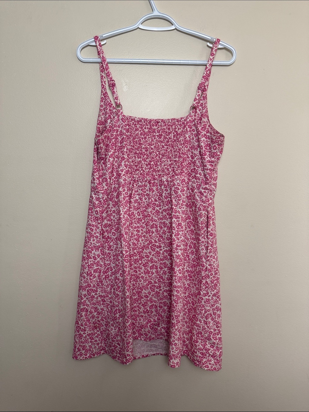 Old Navy Pink Floral Mini Slip Dress Women’s Size M Cottagecore Summer Dress - Picture 3 of 7